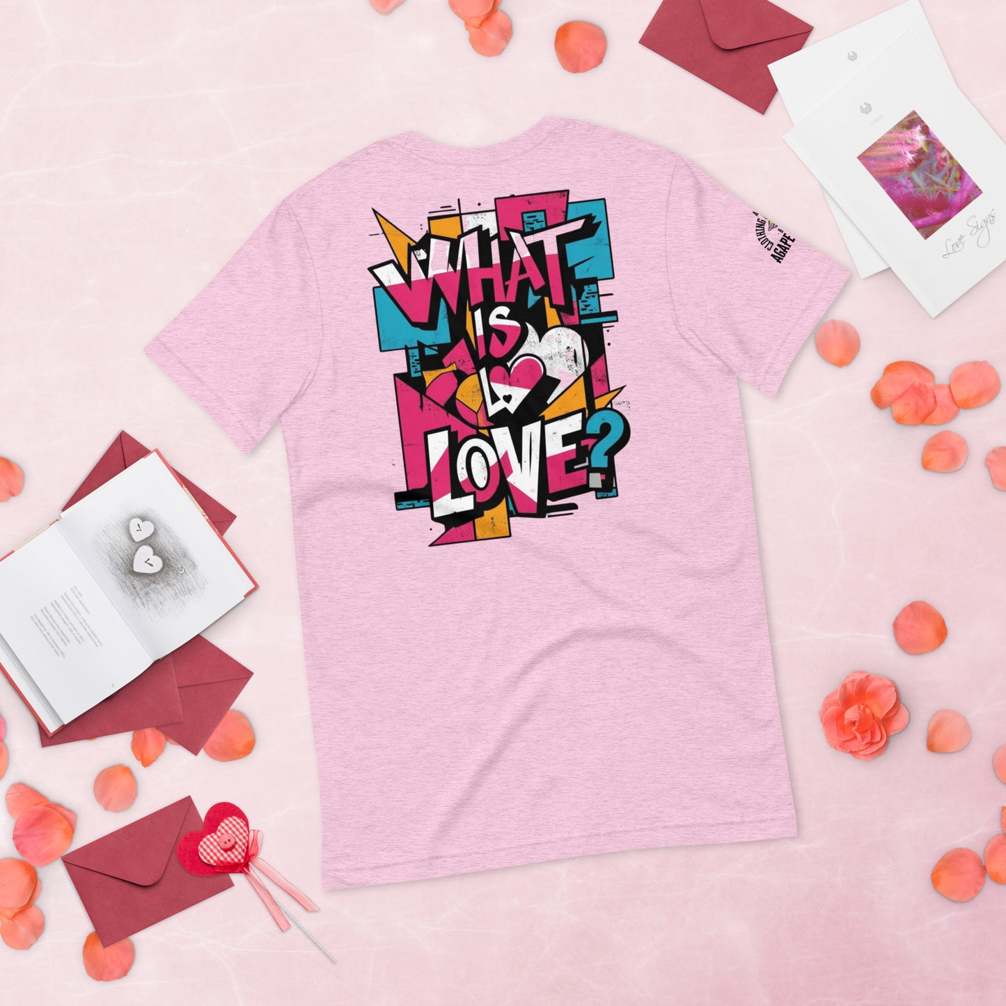 What Is Love tee by Agape Seven – bold and clean