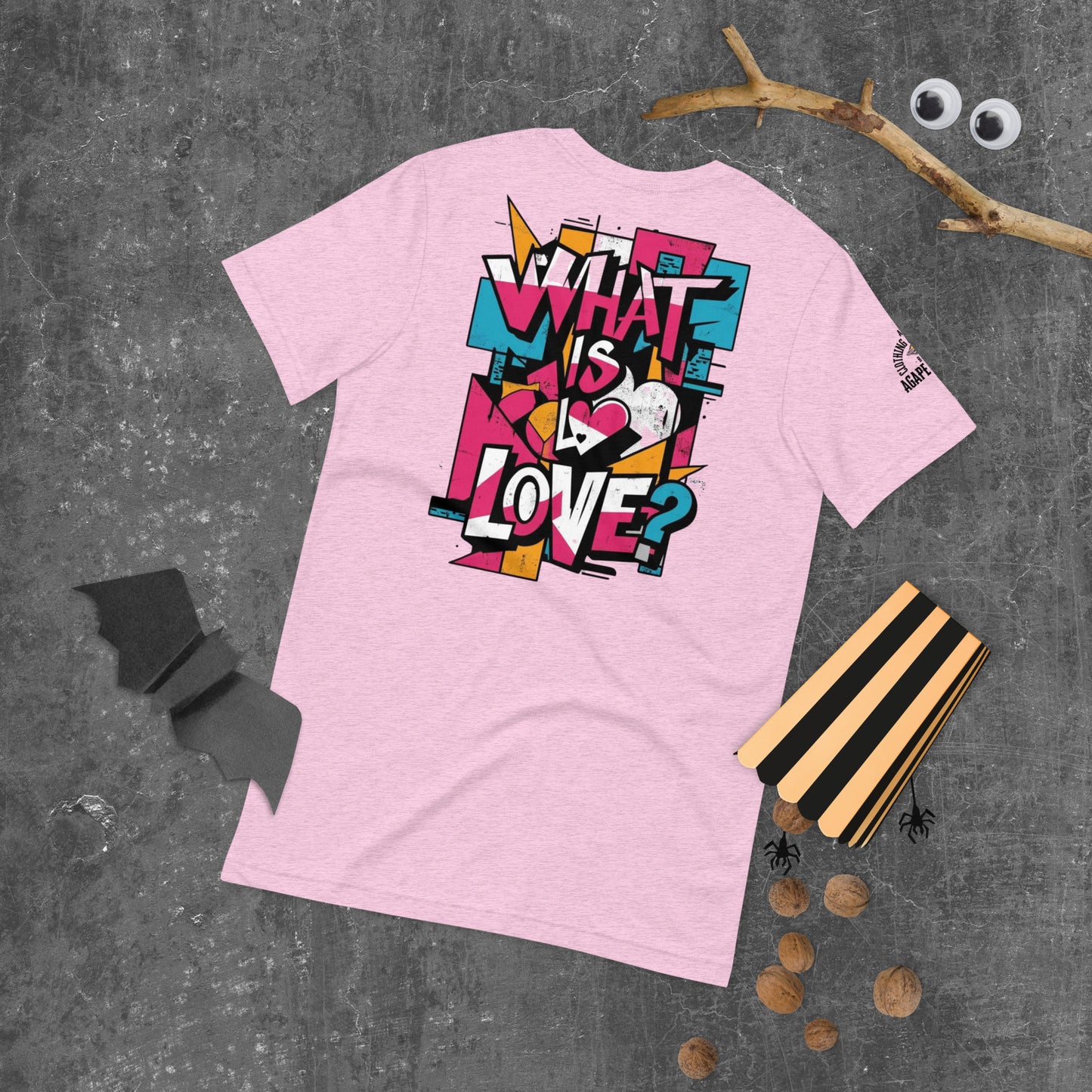 What Is Love tee by Agape Seven – bold and clean