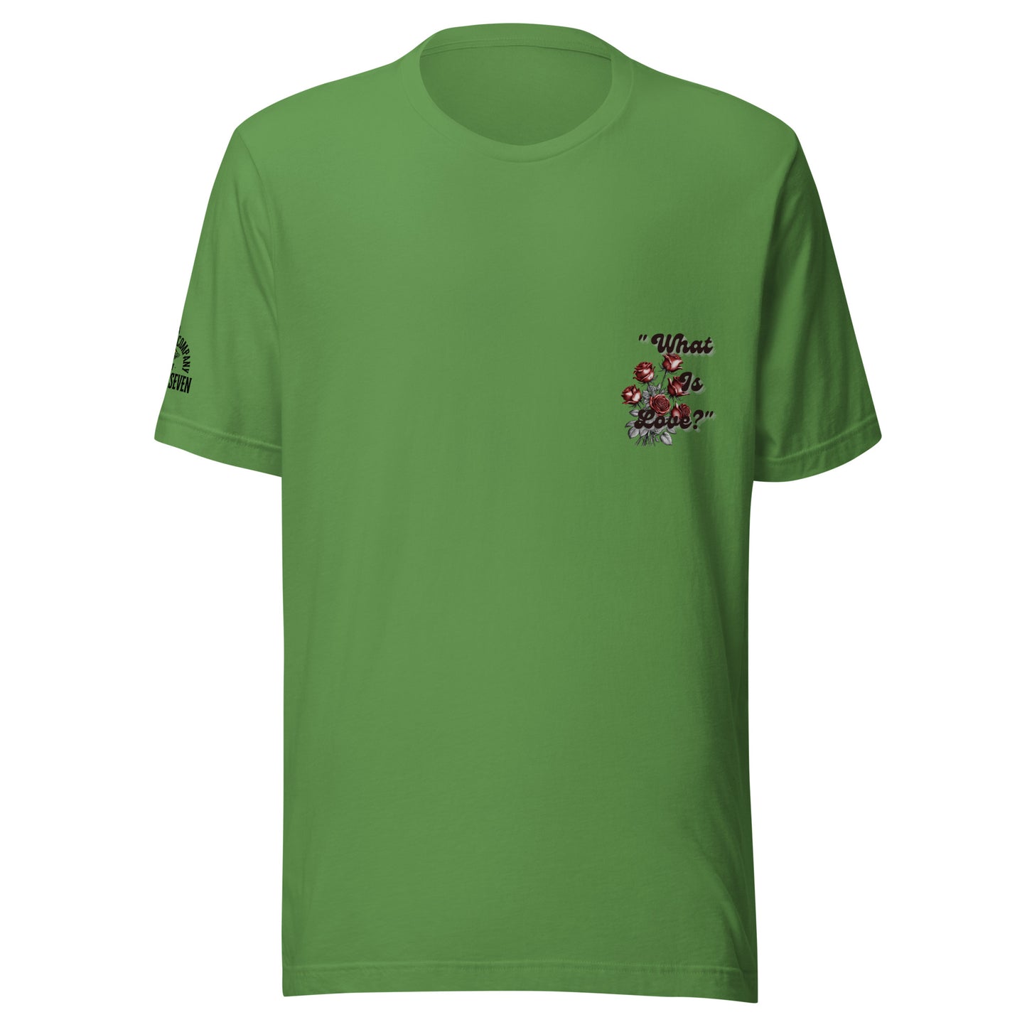 Faith-driven tee – What Is Love by Agape Seven