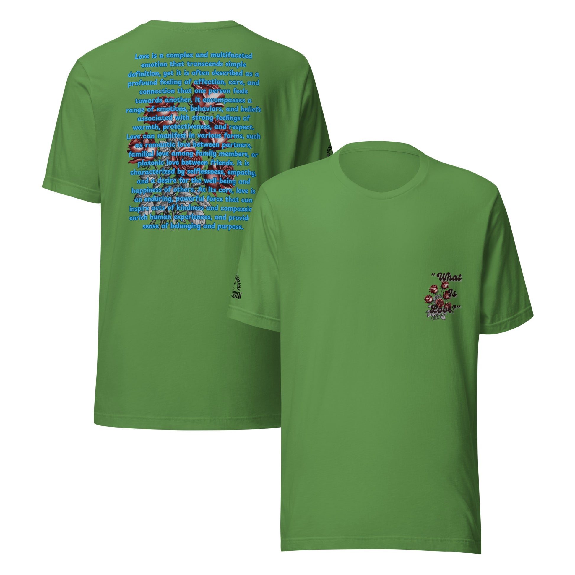Faith-driven tee – What Is Love by Agape Seven