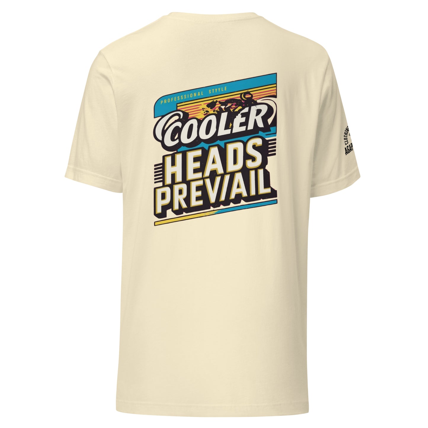 Agape Seven Cooler Heads Prevail tee, minimalist custom design