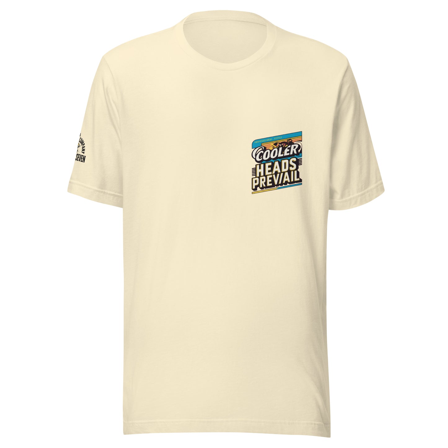 Agape Seven Cooler Heads Prevail tee, minimalist custom design