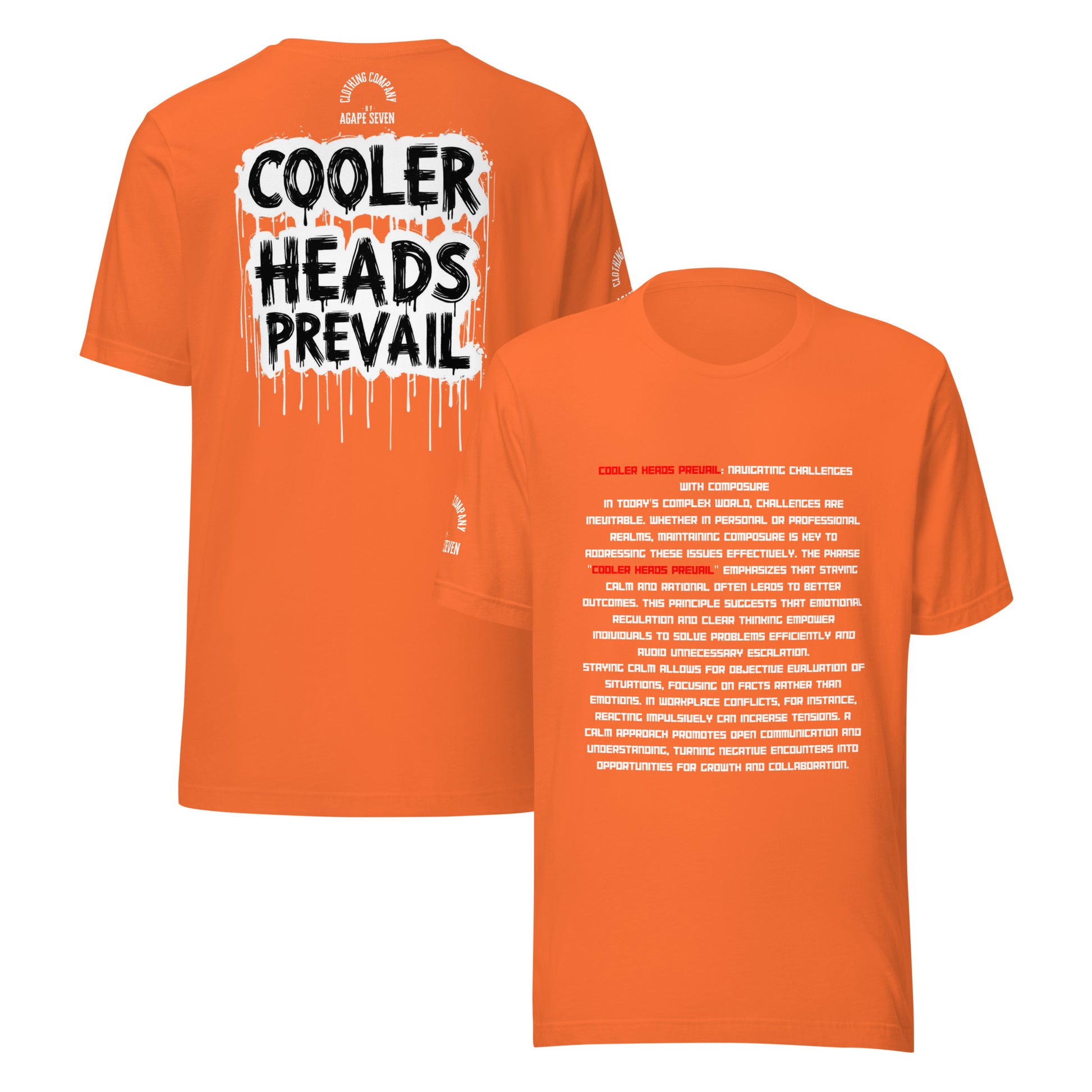 Peaceful minds lead – Cooler Heads Prevail T-shirt