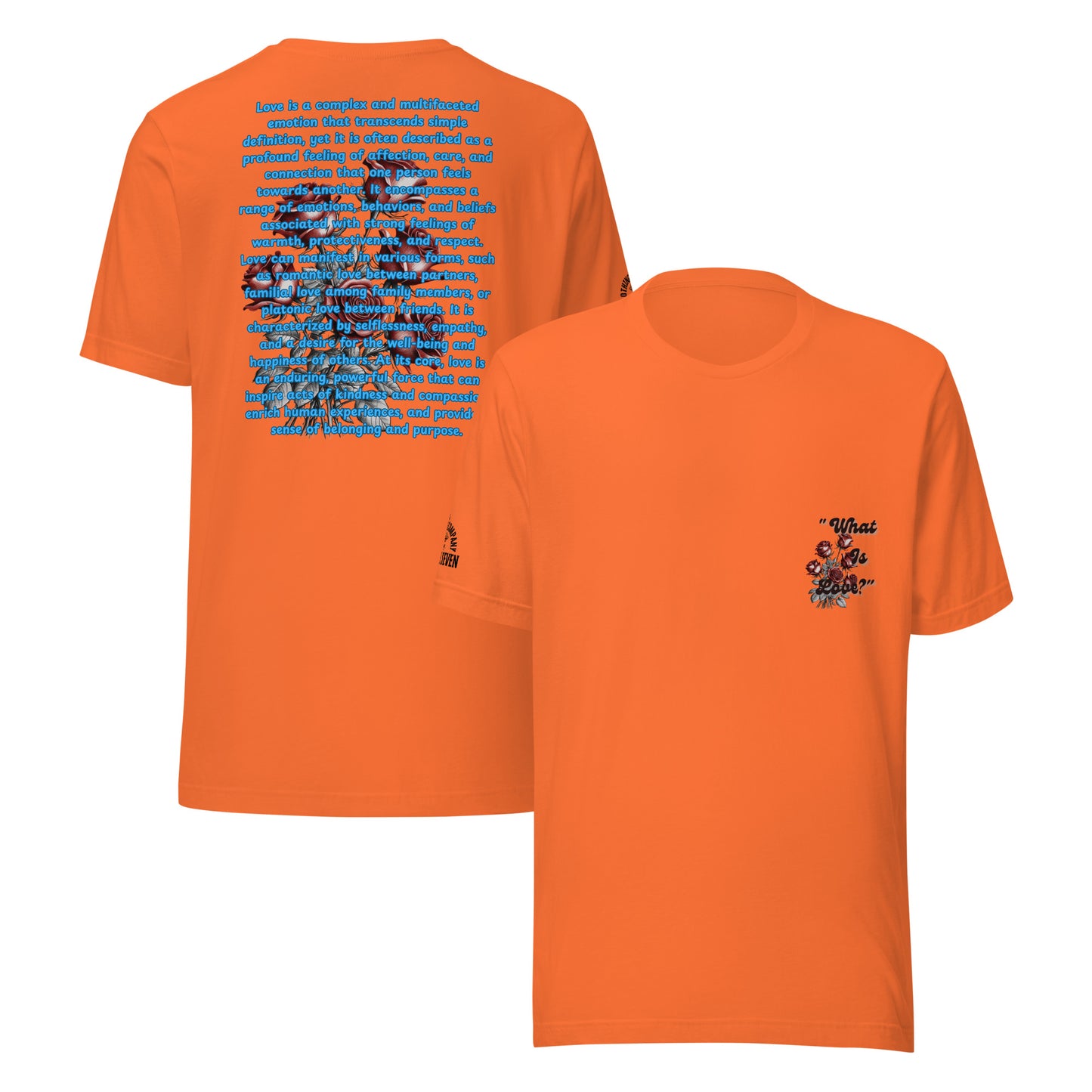 Faith-driven tee – What Is Love by Agape Seven