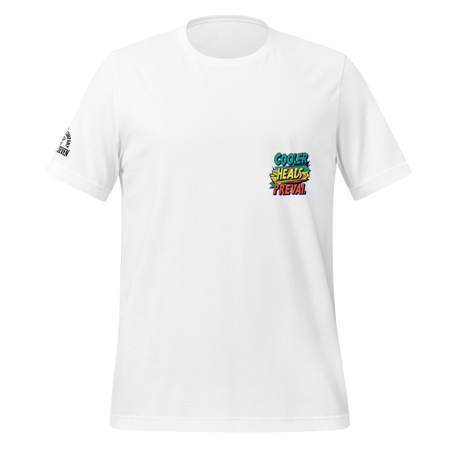 Cooler Heads Prevail tee by Agape Seven, bold custom streetwear