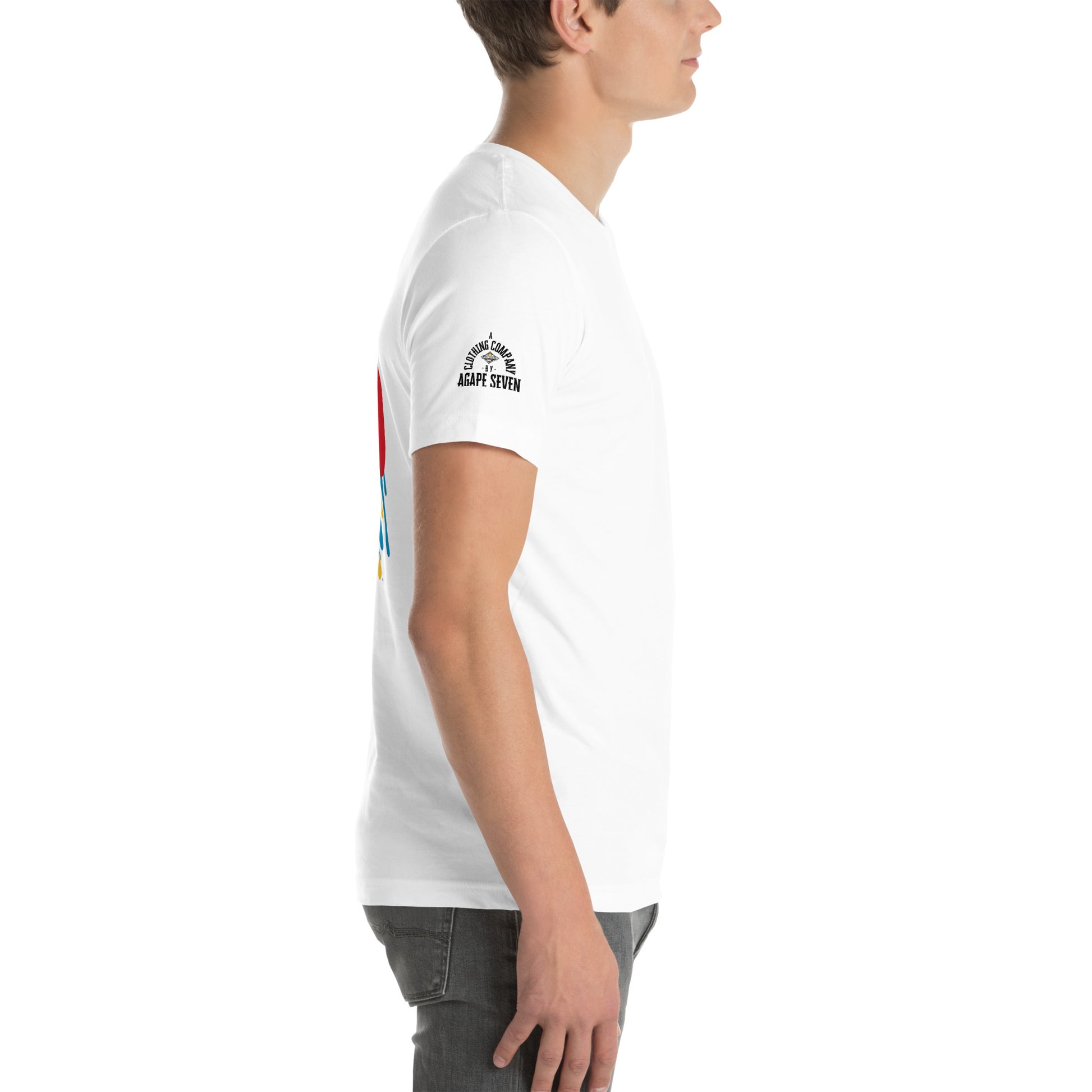 Agape Seven tee whispering calm in chaos – Cooler Heads Prevail